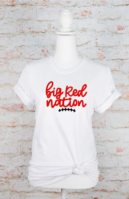 Big Red Nation Graphic Crew Neck Tee