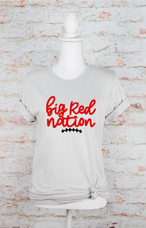 Big Red Nation Graphic Crew Neck Tee