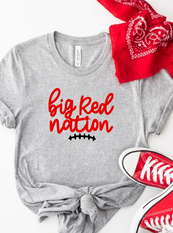 Big Red Nation Graphic Crew Neck Tee