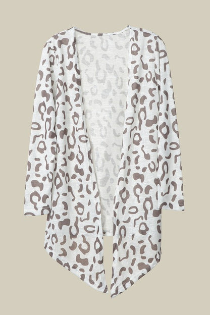 Leopard open cardigan