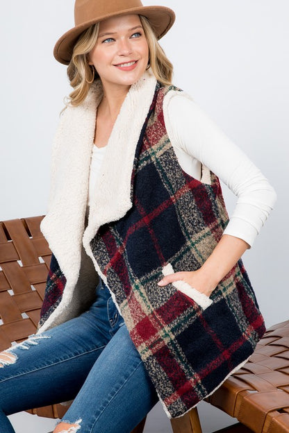 WARM PLAID VEST