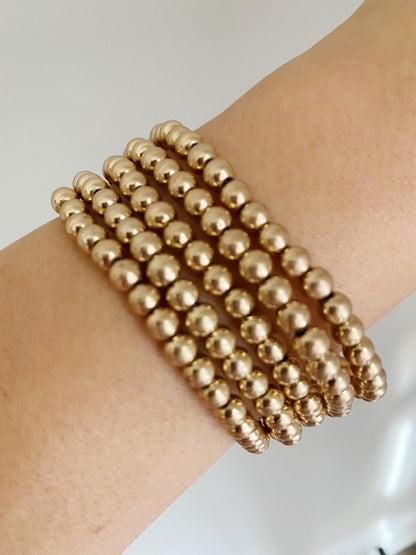 Golden Beads Bracelet Set