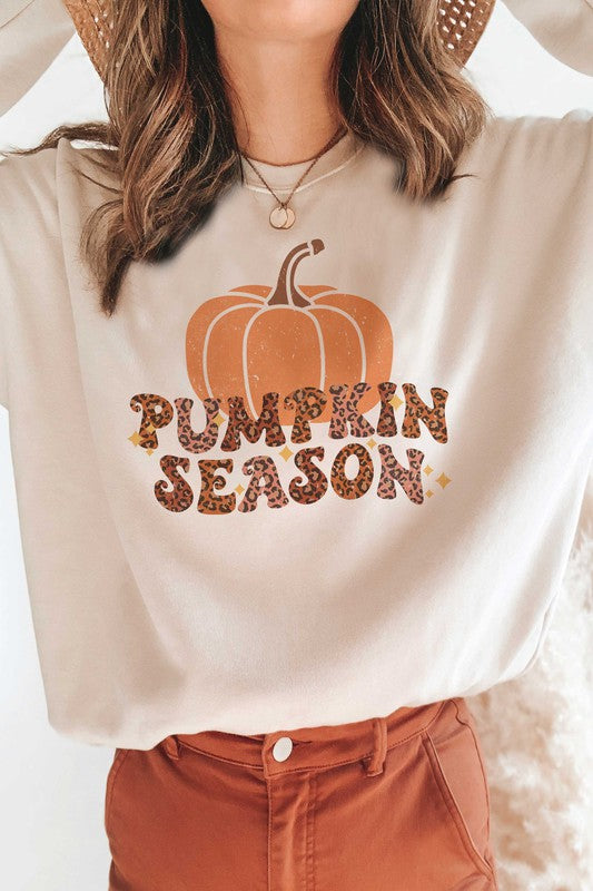 LEOPARD PUMPKIN SEASON Graphic Sweatshirt