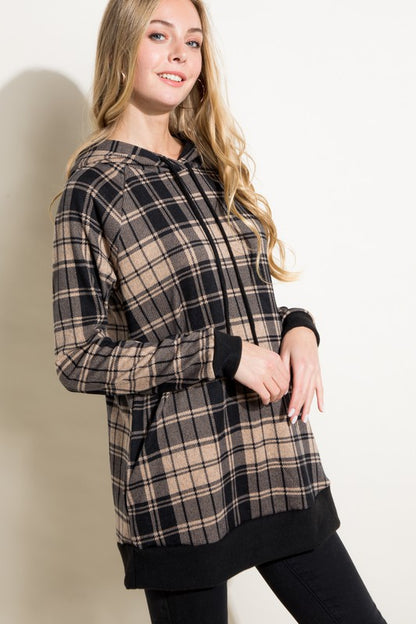 PLAID MIXED SWEATSHIRT