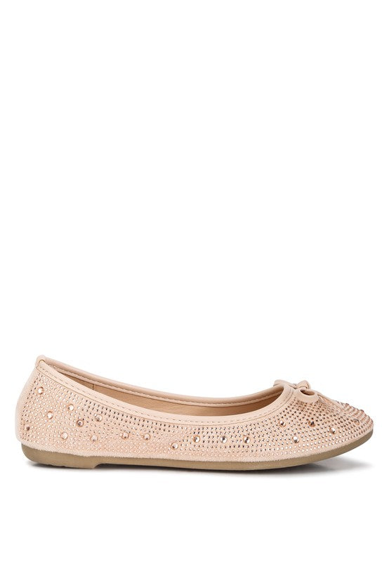 Hosana Rhinestones & Stud Embellished Ballet Flats