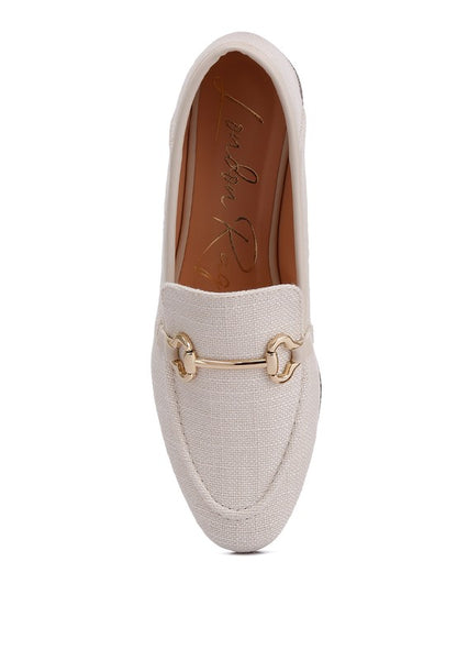 Bexley Horsebit Embellished Canvas Loafers