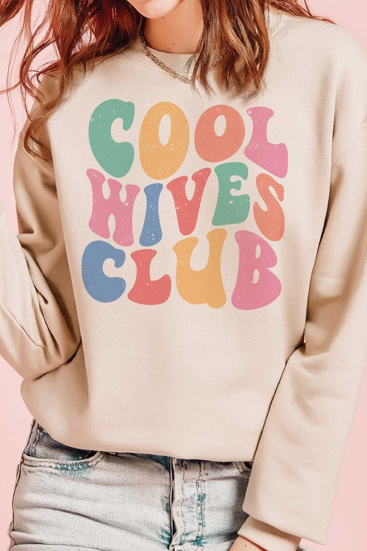 PLUS SIZE - COOL WIVES CLUB Graphic Sweatshirt