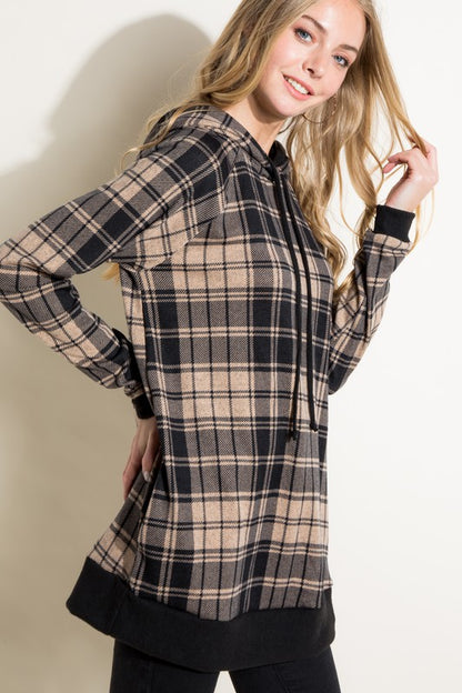 PLAID MIXED SWEATSHIRT