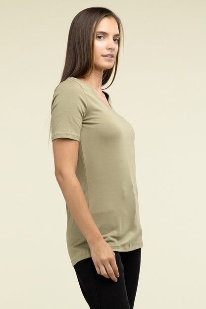 Cotton V-Neck Short Sleeve T-Shirts