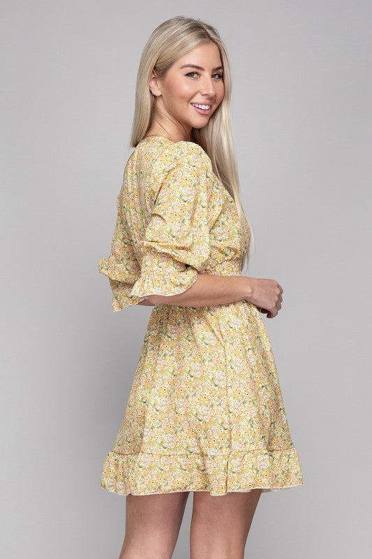 Smocked floral dress