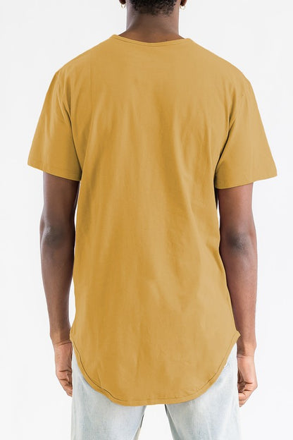 Extended Scallop Round Neck Tshirt