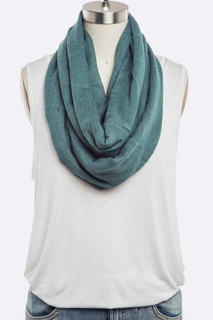 Solid Color Large Cotton Fashion Infinity Scarf