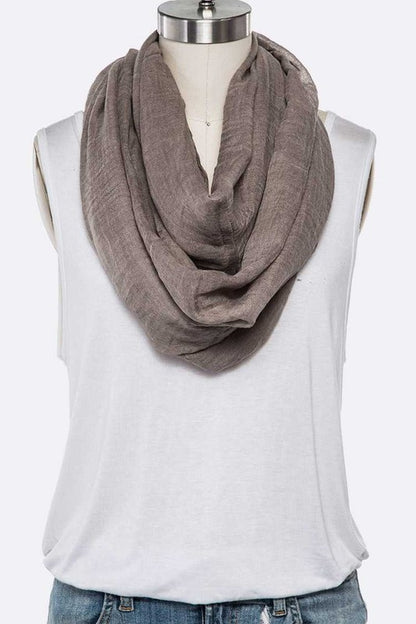 Solid Color Large Cotton Fashion Infinity Scarf