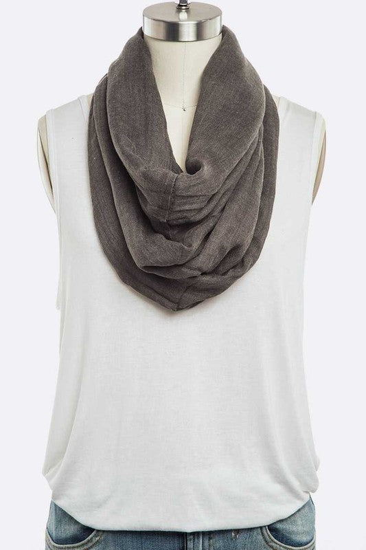 Solid Color Large Cotton Fashion Infinity Scarf