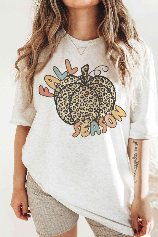 FALL SEASON LEOPARD PUMPKIN Graphic Tee