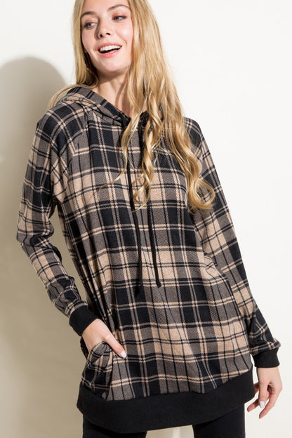 PLAID MIXED SWEATSHIRT