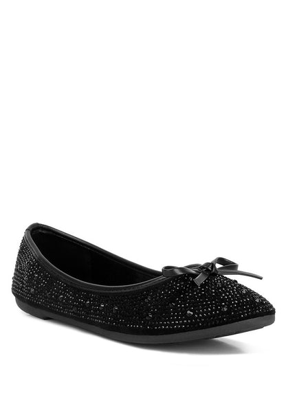 Hosana Rhinestones & Stud Embellished Ballet Flats