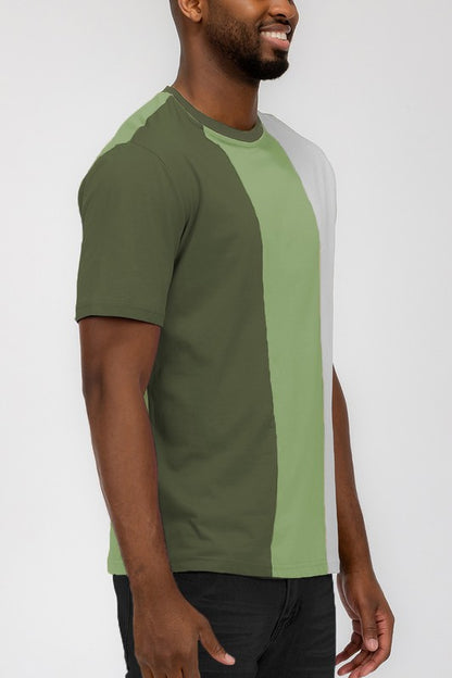 VERTICAL COLOR BLOCK TSHIRT