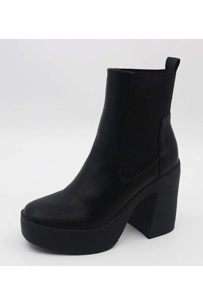 platform chuncky heel bootie