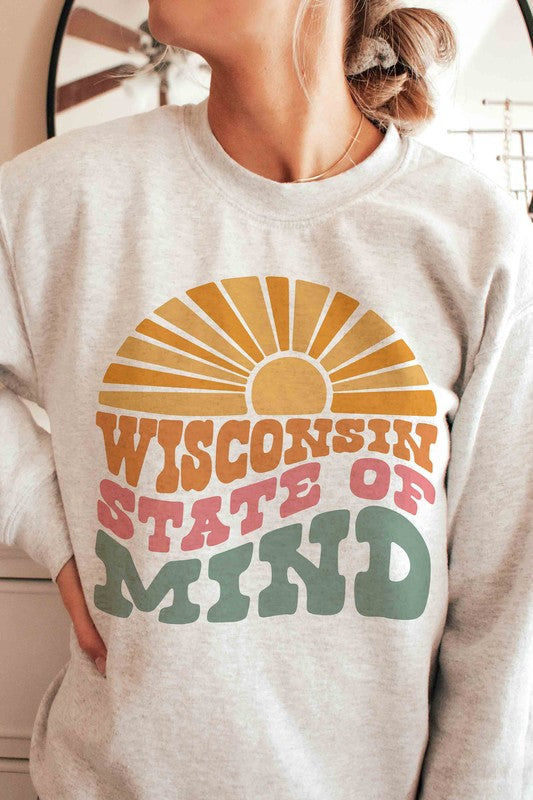 WISCONSIN STATE OF MIND Graphic Sweatshirt