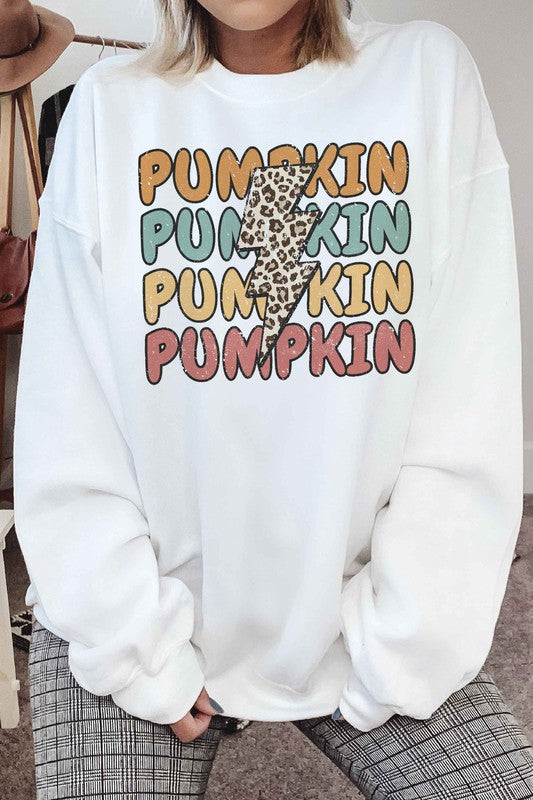 LEOPARD LIGHTNING PUMPKIN Graphic Sweatshirt