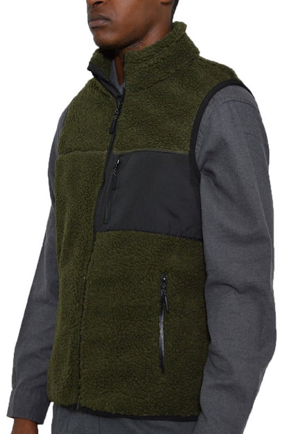 Padded Sherpa Fleece Vest