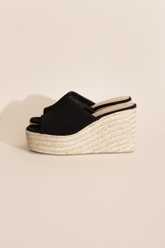 WEBSTER-20 Platform Wedge Slide Heels