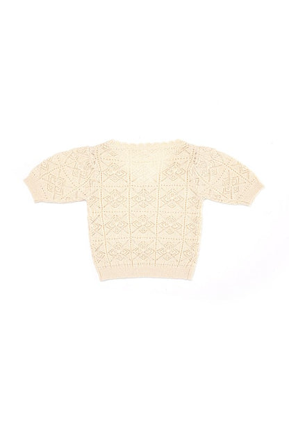 Crochet knit top