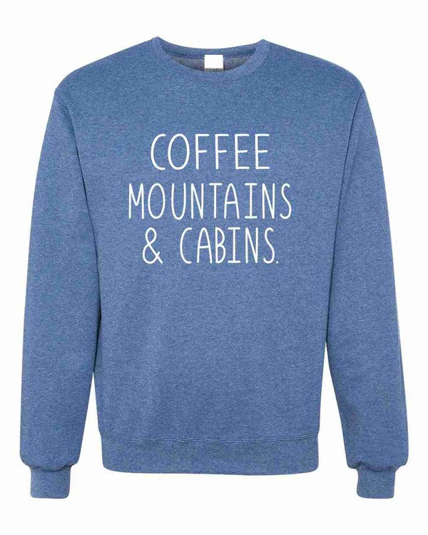 Coffee Mountains & Cabins Crew Neck