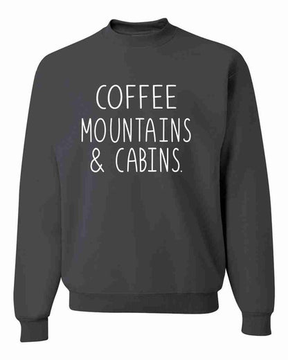 Coffee Mountains & Cabins Crew Neck