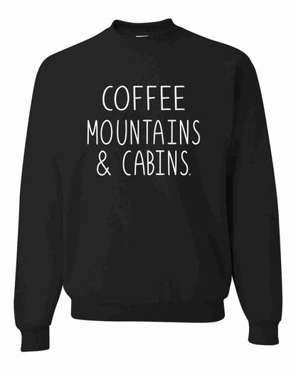 Coffee Mountains & Cabins Crew Neck