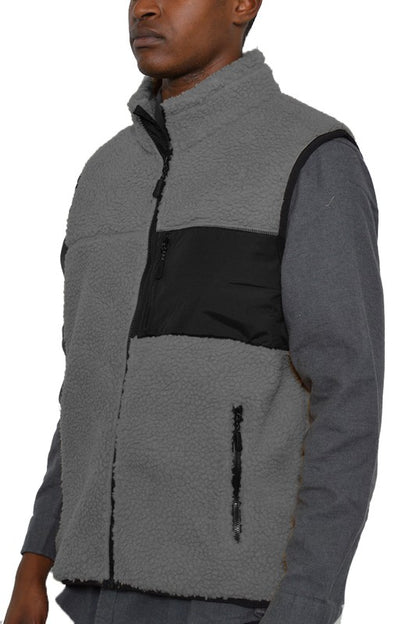 Padded Sherpa Fleece Vest