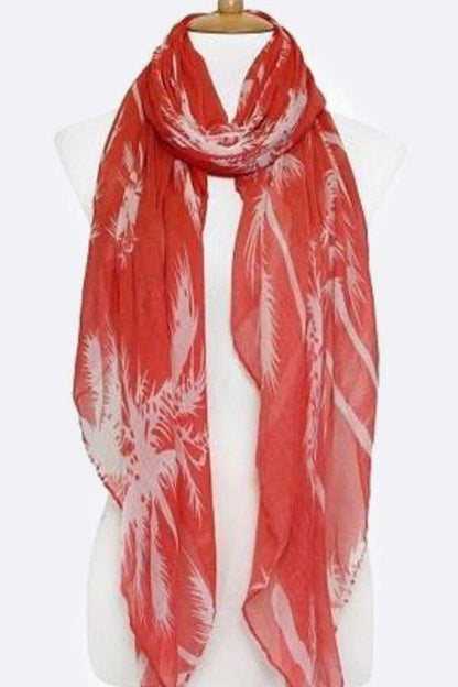 Palm Tree Print Fashion Scarf