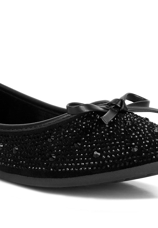 Hosana Rhinestones & Stud Embellished Ballet Flats