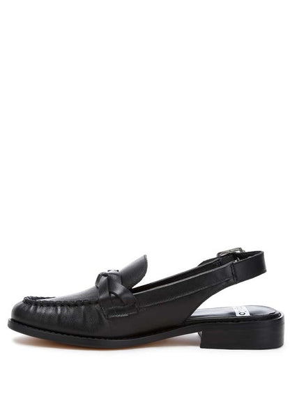 Jemykin Genuine Leather Loafer Sandals