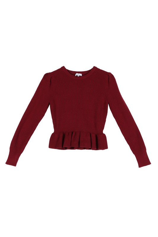 Peplum sweater top