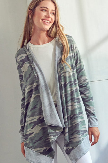 PLUS CAMOUFLAGE CASCADE CARDIGAN