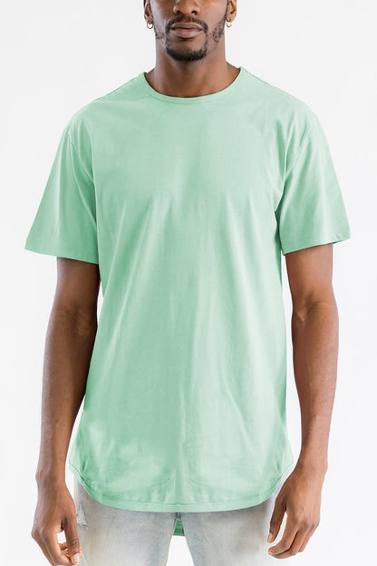 Extended Scallop Round Neck Tshirt