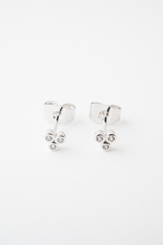 Trinity Crystal Stud Earrings