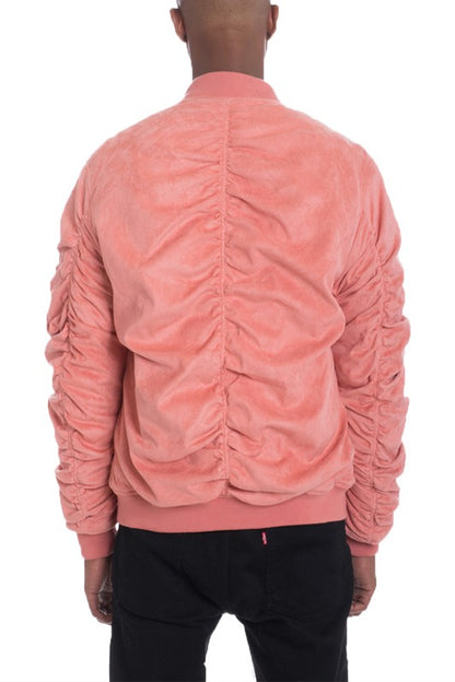 Weiv Mirosuede Scrunched Bomber Jacket