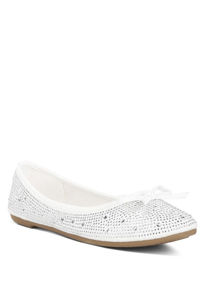 Hosana Rhinestones & Stud Embellished Ballet Flats