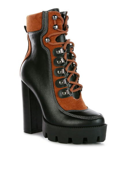 YETI HIGH HEEL LACE-UP BIKER BOOT