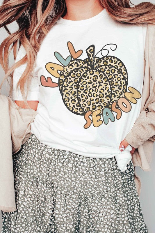 FALL SEASON LEOPARD PUMPKIN Graphic Tee