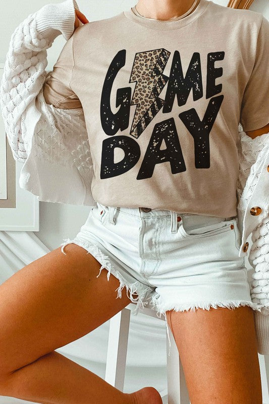 LEOPARD LIGHTNING GAME DAY Graphic Tee