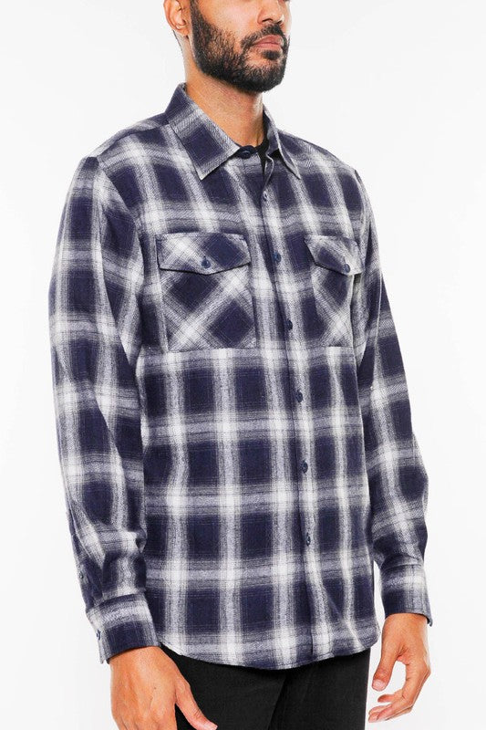 FULL PLAID CHECKERED FLANNEL LONG SLEEVE