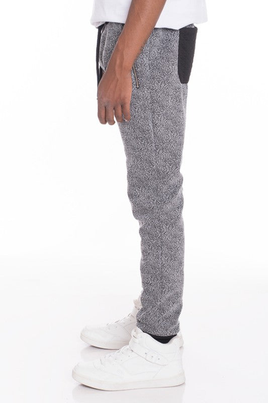 Weiv Mens Casual Marbled Sweat Pant Jogger