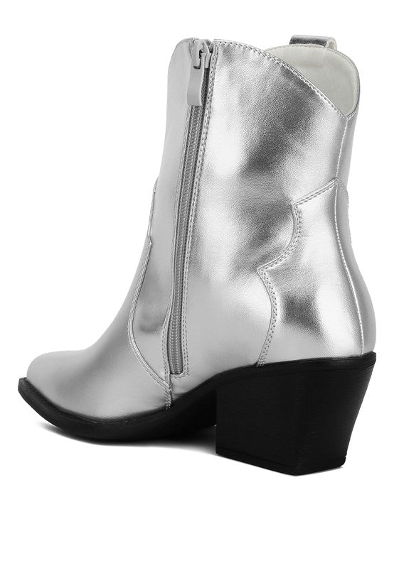 Wales Metallic Faux Leather Bootie