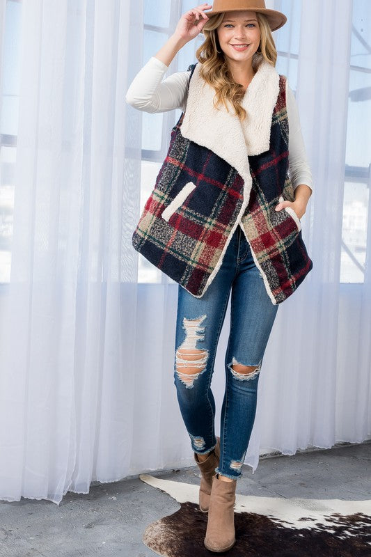 WARM PLAID VEST