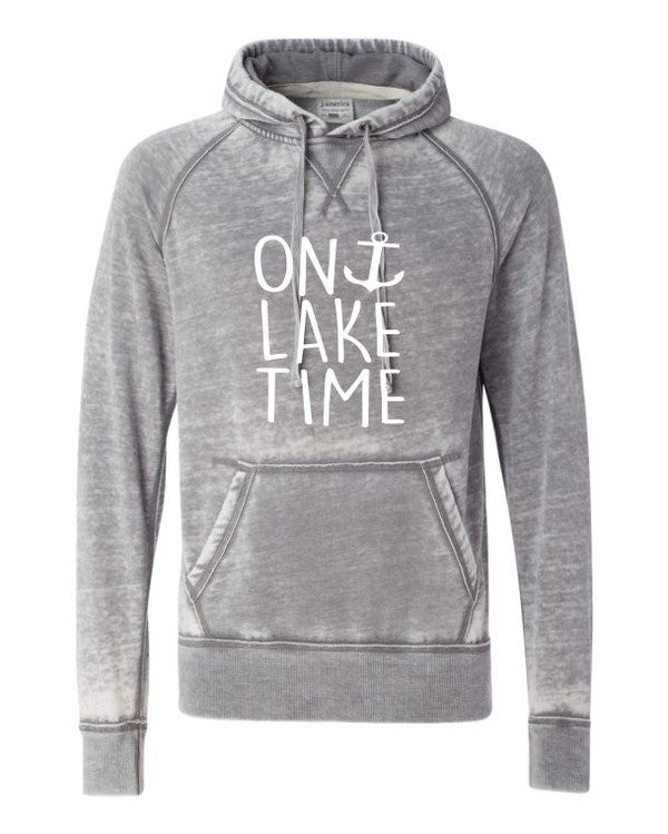 On Lake Time Plus Size Vintage Hoodie