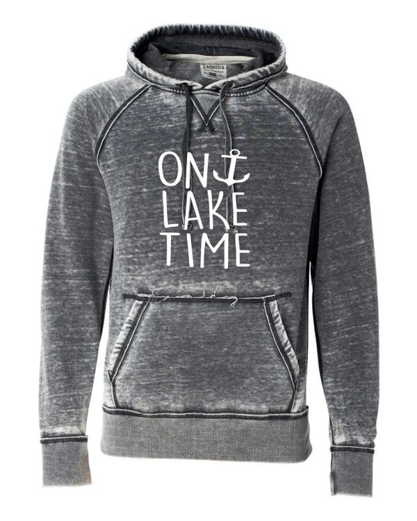 On Lake Time Plus Size Vintage Hoodie